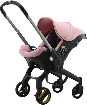 Luxe 3-in-1 Kinderwagen - Kinderwagen - Wandelwagen - Autostoeltje - Buggy - Inklapbaar - Roze - 0-36 Maanden