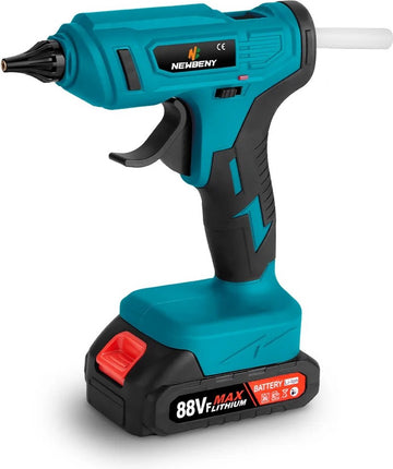 Draadloze Lijmpistool - Draadloos - Inclusief 2 Accu's - Gratis 10 Lijm Sticks - Geschikt voor Makita B serie Gereedschapsaccu's 18V - 100WATT - Verwarmt Tot 280 Graden - 11mm Diameter - Blauw