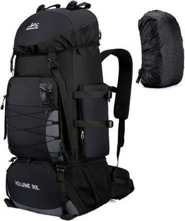 E-Shop4u® - 90L - Rugzak - Backpacks - Militaire - Tactische - Rugzak - Zwart - Wandelen - Kamperen - Survival - Outdoor - Trekking - 600D Polyester - Backpack Organizer