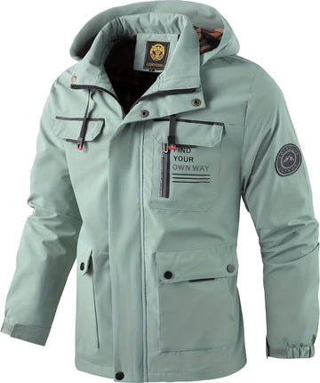 Windjas Voor Heren - Parka - Lente & Herfst - Jas - Volwassen - Licht Groen - Maat M