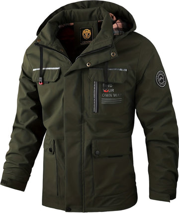Windjas Voor Heren - Parka - Lente & Herfst - Jas - Volwassen - Groen - Maat S