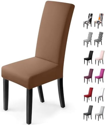 Stoelhoezen 4 Stuks voor Eetkamerstoelen - Verwijderbare Wasbare Eetstoelhoezen