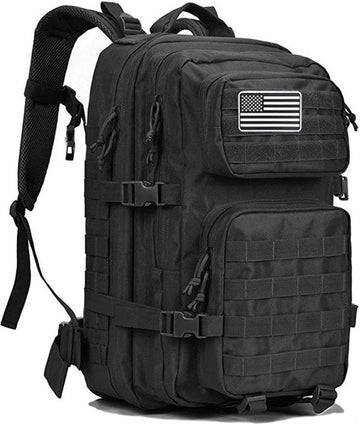 Tactische Leger Rugzak – 45L – Zwart – 30 x 30 x 50 cm – 4 Vakken – Gemaakt van Polyester – Duurzaam en Ruim