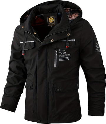 Windjas Voor Heren - Parka - Lente & Herfst - Jas - Volwassen - Zwart - Maat XXL