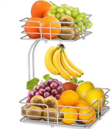 Fruitschaal - Fruitmand - Stijlvol Ontworpen - Modern Ontwerp - Fruit Etagere - Groentemand