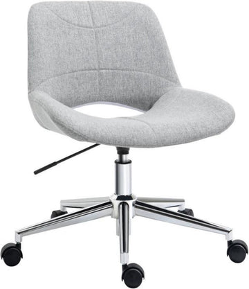 Bureaustoel - Ergonomische bureaustoel - Stoel - Draaibaar - Grijs - 49 x 56,5 x 73-82,5 cm