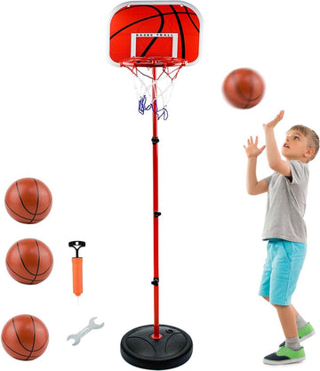 Basketbalset - Speelset Junior - Basketbal standaard - Hoop - Basket - Ringen - Basketballen - Ring voor kinderen