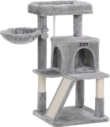 MIRA Home - Krabpaal katten - Kattenmand - Kattenboom - Kattenhuis - Grijs - 48x48x96