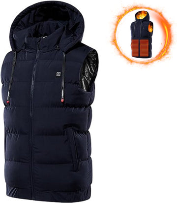 Xerolax Verwarmde Bodywarmer - Heated Vest - Elektrische Bodywarmer - Water Afstotend - Comfortabel - Oplaadbaar - Maat S - Blauw