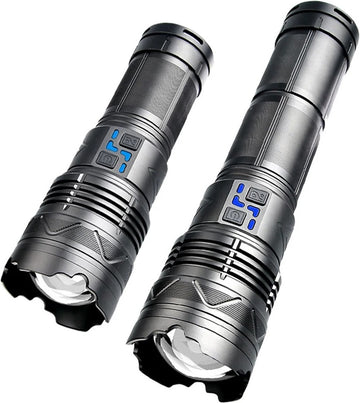 Bolmans - Zaklampen - Flashlight - Maglite - Zaklamp LED - Zoom - 1500M Radius - 100W - Oplaadbaar - Waterproof - Militaire Zaklamp