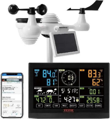 Mercadome® Weerstation - Hygrometer - Temperatuurmeter - Draadloos - Wifi - 19cm