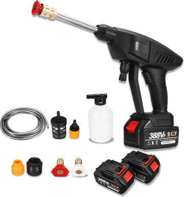 Accu Medium drukreiniger Draadloze Hogedrukreiniger - met 2 Accu's - voor Auto, Tuin, Terras, Raam