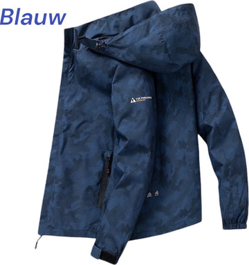 Aventury® Windjack - Windjack Heren - Regenjack - Regenjas Heren - Regenjas - Outdoorjassen - Maat L - Blauw