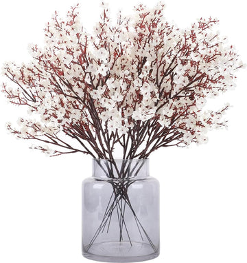 Kunstbloemen gypsophila doe-het-zelf bruiloft boeket - 12 stuks wit herfstdecoratie kunstboeket