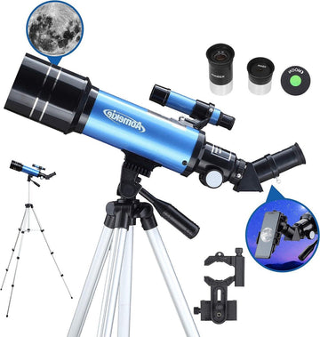 Telescopische Astronomie 70/400 verrekijker voor beginners en kinderen - inclusief statief, smartphone-adapter en maanfilter