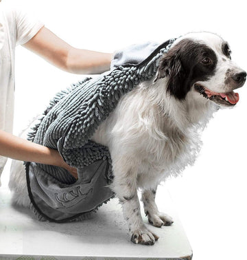 Hondenbad - Grote hondenshammy handdoek - Ultra absorberend - Duurzaam - 35 x 15 maat - Alle rassen - Sneldrogend - Chenille stof - Machine wasbaar hondenbad