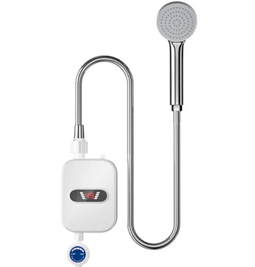 Doorstroomverwarmer - Doorstroomboiler – Doorstroom Boiler voor Douche – Inclusief Accessoires - 3500 W – LED-Scherm - Wit