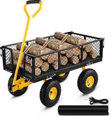 Opvouwbare Wagen Tuin Wagen Transportwagen Strandkar Handkar 408kg Apparatuurwagen Tuinwagen Apparatuurwagen Handwagen 96x51x22cm