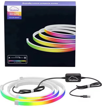 RGB Led Strip Backlight - Licht Voor Computerscherm - 24inch - Smart Tv Monitor - Gaming - PC Ambilight - USB - Game Verlichting - Gaming Accessoires - Reageert Op Beeld En Geluid - Makkelijke Bevestiging