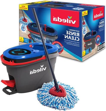 Spin Mop System - Moeiteloos uitwringen - Microvezel dweil - Emmer set - Grijs Mop