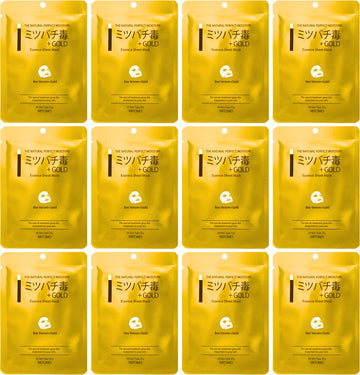 Mitomo Gold & Bee Venom Masker - Gezichtsmaskers Verzorging - Gezichtmasker - 12 x 25g - Gezichtsmaskers & -Strips - Gezicht Masker - Sheet Mask - Skincare Producten - Skin Care - Gezichtsverzorging