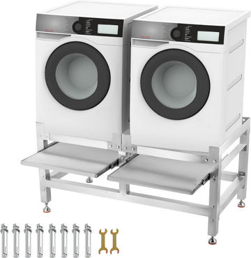 Wasmachineverhoging - 2 Stuks - Verhoger - Voetstuk - 64 x 64 x 61cm - Roestvrij Staal