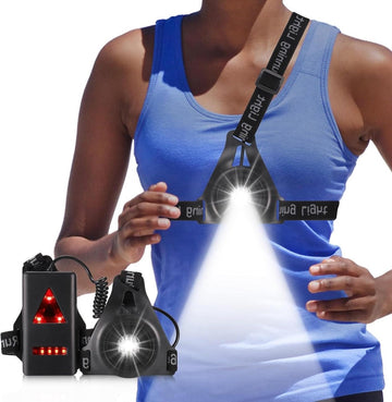 Hardlooplicht USB-oplaadbaar 360° reflecterend borstlicht waterdicht - JIZZU 250 lumen led-borstlamp sport looplicht Hardloop verlichting