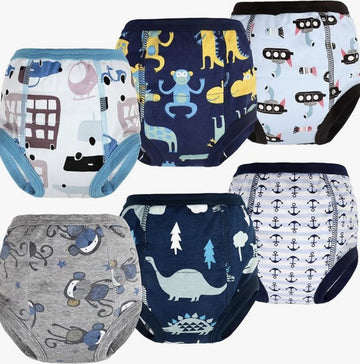 Zindelijkheidstrainingbroekje - 6 stuks Babytrainingsbroekje Zindelijkheidsondergoed Peuterluierbroekje Toilettrainingondergoed, 130/6T, 6 jaar