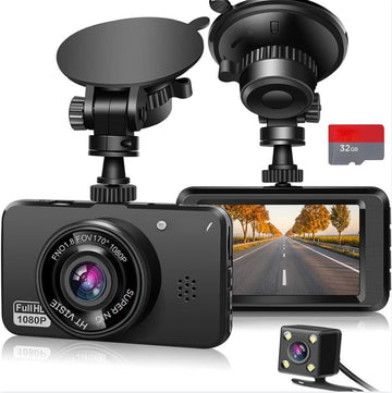 Dashcam - Beveiliging - Universele Pasvorm - Met Terugkijkfunctie - Beeldscherm - Auto Camera