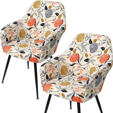 Stoelhoezen, stretch stoelhoes, set van 2, kantelbare stoelen met armleuningen, afneembare hoes voor bureaustoelen, eetkamerstoelen, make-uptafel, stoel, keukenstoelen