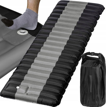 Kwaliteit Slaapmat met ingebouwde pomp 12cm dik- Comfortabel luchtmatras - Zelfopblazend met de voet - TPU+80D Nylon - Luchtbed met ingebouwde pomp - Luchtmatras met ingebouwde pomp