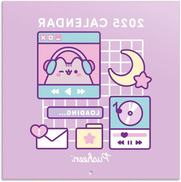 Kalender 2025 30x30 cm Pusheen Wandkalender 12 Maanden - Fsc-gecertificeerde Broschürenkalender - Inclusief Bonus 4 Maanden kalender 2025 maandkalender