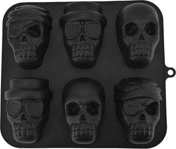 Haunted Skull Silicone Non Stick Chocolate Mold - Baking Cake Moulds for Gummies, Chocolade in Halloween en Verjaardagsfeest