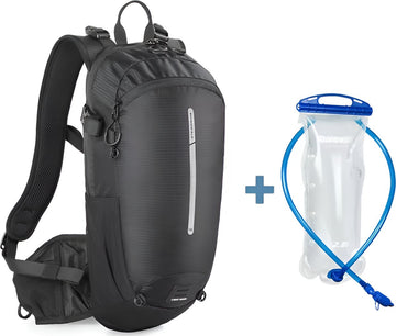 E-Shop4u® - Wandel Rugzak 12L - Waterdicht - Backpack Fietsen - 2L Waterzak - Zwart