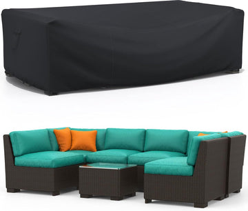 Afdekking voor Tuinmeubelen - 213x132x74 cm - Waterdicht - 600D Oxford Weefsel - Afdekhoes - UV Bestendig - Loungeset - Beschermhoes - Afdekzeil - Tuinset - Tuinmeubel - Zwart