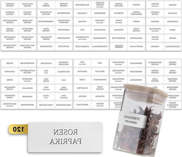Kruidenpotjes met Stickers waterdicht zelfklevend etiketten vierkant wit 120 stuks - Celeko Kruidenetiketten Kruidenpotjes met Stickers