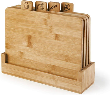 Snijplankenset Met Houder - Keukengerei - Modern Design - Snijplank - Snijplankenset - Snijplanken Set - Snijplanken - Must Have Voor In De Keuken!