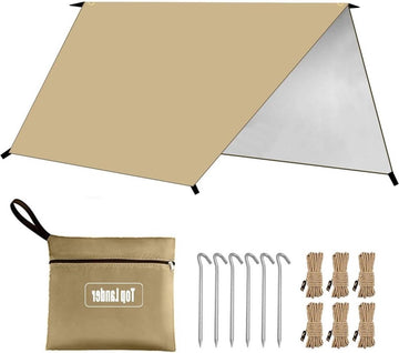 Camping Tarp Waterproof Tent Shelter - Multifunctional Luifel Canvas voor Hangmat Bushcraft Auto Backpacken Outdoor Survival Tarp tent