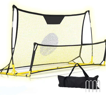 Voetbal Rebounder - INCLUSIEF DRAAGTAS - 2in1 rebounder - voetbal trainingsmateriaal - kickback - voetbal bouncer - voetbaldoel - voetbal spullen - voetbal