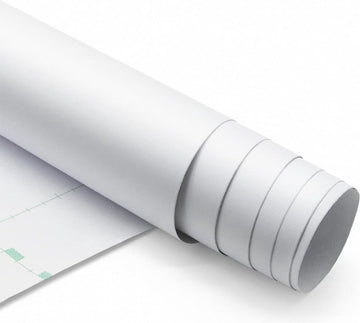 Zelfklevende plakfolie wit 61 x 500 cm waterdicht vinyl - voor meubels, keuken, wand, commode, kast, tafel - meubelfolie