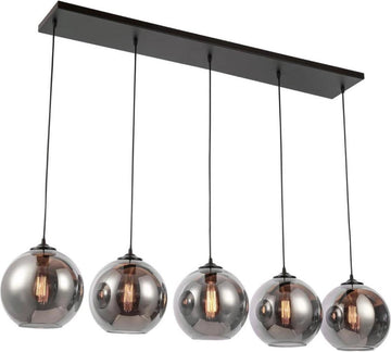 5 bol hang lamp smoke glas