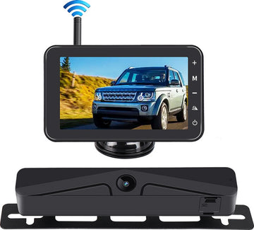 Auto Nummerplaat Frame met zonnepaneel achteruitrijcamerasysteem Auto Solar Poweredreverse Rear View Backup Camera Draadloze 1 jaar garantie