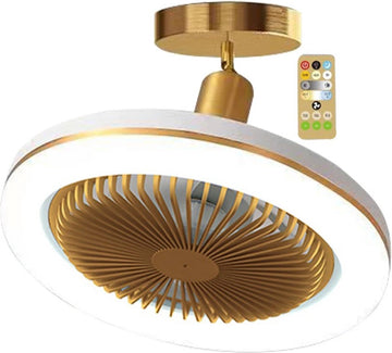Plafondventilator Slaapkamer - Plafonniere Met Ventilator - Plafondventilator Met Verlichting - Ventilator - Plafondventilator Afstandsbediening - Goud
