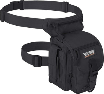 Waterproof Airsoft Tactical Drop Leg Panel Utility Pouch Bag - Type B Cross Over Leg Rig - Outdoor Bike Cycling Hiking Hip/Thigh Bag - Seibertron Friendly Hiking Waist Bag