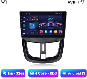 Autoradio - Android Carplay - Bluetooth Radio - Peugeot 207