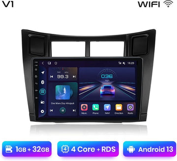 Autoradio - Android Carplay - Bluetooth Radio - Toyota Yaris 2005 - 2012