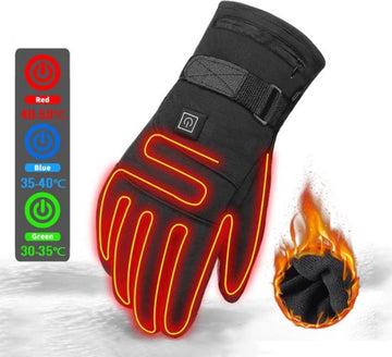 Waterdichte Verwarmde Motorhandschoenen – Batterij-aangedreven, Touchscreen Compatibel, Ideaal voor Winterse Motorrit, Racing en Rijden – Handverwarmers voor Comfort en Bescherming