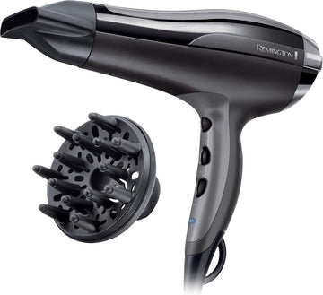 Fhon - Pro air turbo - Ionen generator technologie - 2400W - 90km per uur blaaskracht - Met Diffuser - Keramiek - 3 warmtestanden - 2 snelheden - Voor pluiziger haar - Zilver -