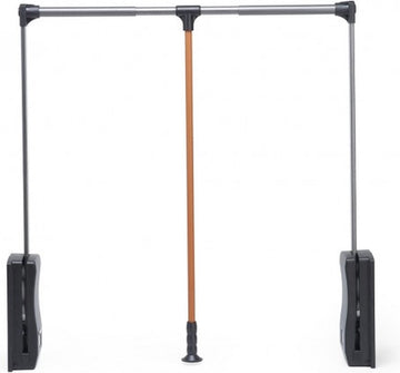 Milano Luxurious Kledinglift – Kledingstang – Luxe Kledingroede – Garderobelift – Draagvermogen 15kg – 45-60 cm – Antraciet/Oranje