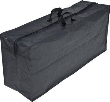 2x Grijze tuinkussens opbergtassen met rits 128 x 57 x 37 cm - Tuinstoelkussens opbergen